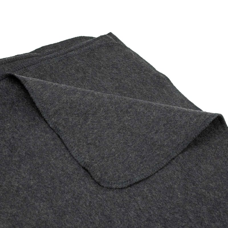 Charcoal Grey Classic Wool Blanket, Swiss Link image number 2