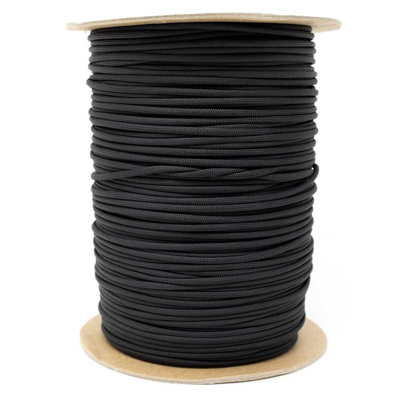 7 strand 550 Paracord 1000 ft Black image number 7