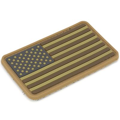 US Flag Patch Desert | Velcro, 2" x 3.25", , large