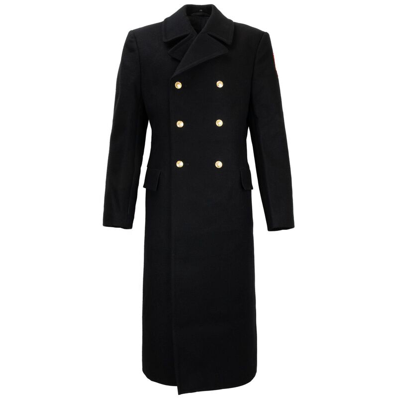 Russian Wool Long Coat | Black, , large image number 0