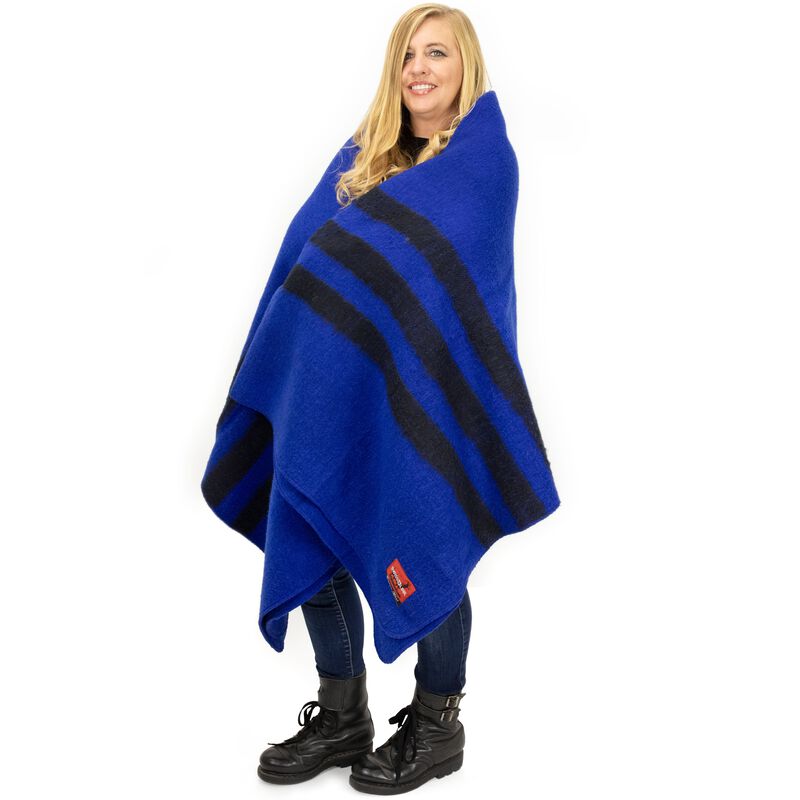 Royal Blue Classic Wool Blanket, , large image number 3