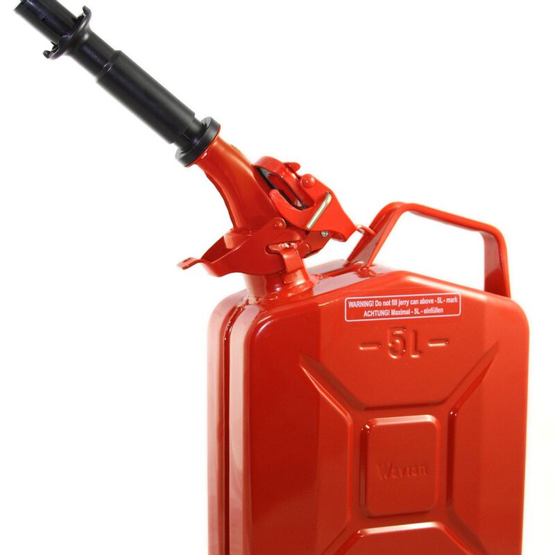Red 5 Liter Wavian Fuel Can — original NATO Jerry Can image number 0