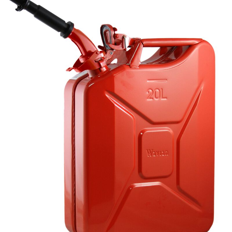 Red 20 Liter Wavian Fuel Can — original NATO Jerry Can image number 1