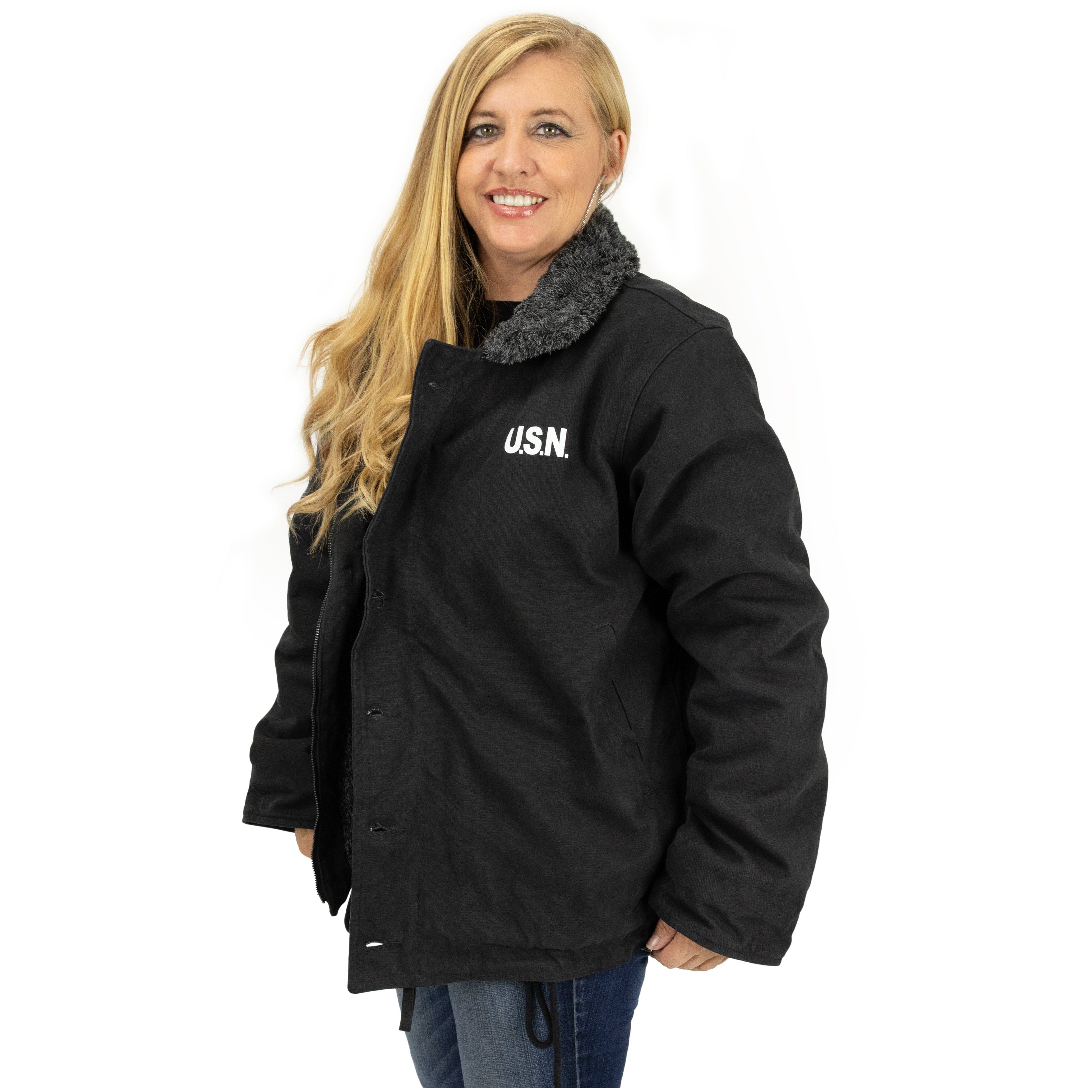 Navy black jacket top