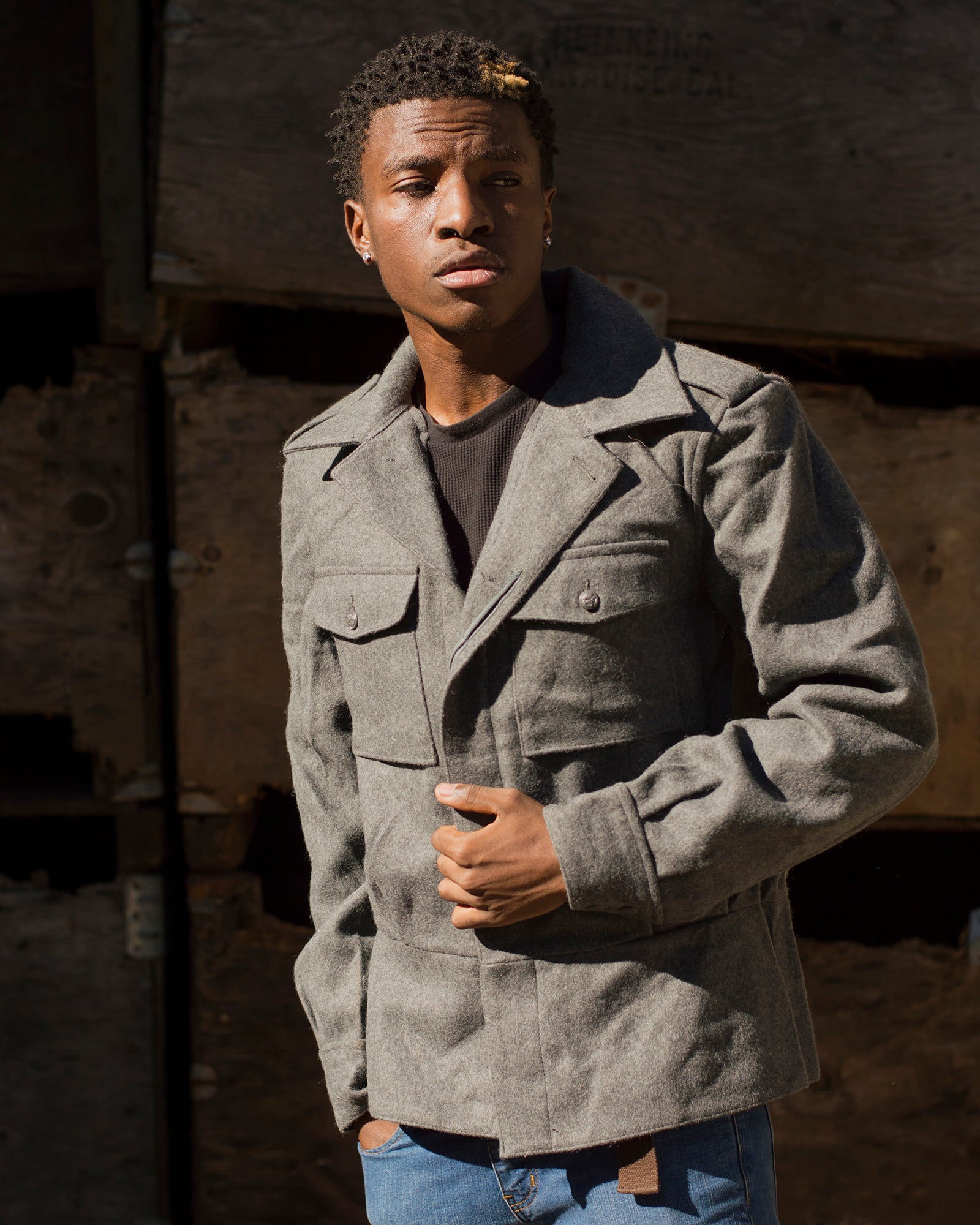 Army wool jacket discount
